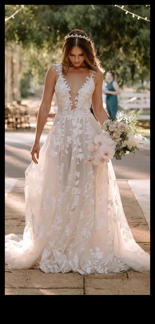 الرومانسية الريفية: إلهام فستان الزفاف العتيق